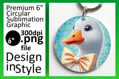 Bright Round Design Coaster PNG , Goose Product Image 1