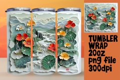 3D Flower in Hole Wrap - 20oz Tumbler Sublimation Print Product Image 1