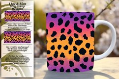 Sparkly Leopard Print Glitter Mug Wrap 11oz/15oz Product Image 1