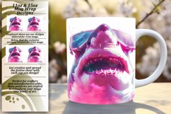 Shark Serenity: Colorful Sublimation Mug Wrap 11oz/15oz Product Image 1