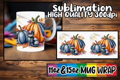 Radiant vibes 11oz 15oz sublimation wrap, Pumpkin Watercolor Product Image 1