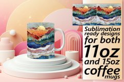 Glittery Tulip Terrace Mug Wrap: Springtime Sublimation Product Image 1
