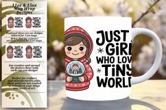 Charming 11oz Mug Wrap Png Design , Just A Girl Product Image 1