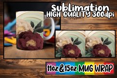 Cozy afternoons sublimation mug wrap, Flower Product Image 1
