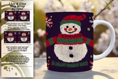 Delightful 15oz Mug Wrap Png Artwork , Snowman Product Image 1