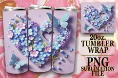 JOYFUL GIFT 20oz TUMBLER WRAP, 3D Heart Product Image 1