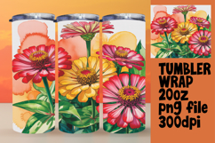 20oz Tumbler Template for Unique Gifts , Flowers Product Image 1