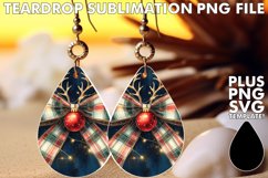 Joyful TEARDROP Earrings Art Ideas, Christmas Bow Product Image 1