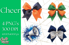 Cheerleader Clipart PNG with Glitter Pom and Color Splash Product Image 1