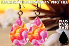 Retro Chic Puff Pattern Teardrop Earrings Product Image 1