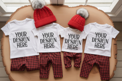Christmas Family Matching Group T-Shirt Mockups | Holiday Fl Product Image 1