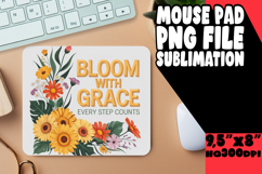 UNIQUE desk MAT Playful PNG, Flower Quote Product Image 1