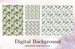 Flower Pattern Background Wallpaper Digital Paper_107 Product Image 1