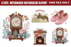 Cute Nutcracker Watercolor Clipart PNG Product Image 1