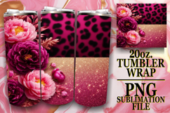 Serene Days 20oz tumbler wrap, Leopard Prints Product Image 1