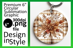 Vibrant Circle Design Car Coaster PNG , Autumn Flower Product Image 1