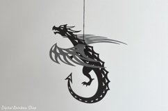 3D dragon Paper Cut Template, svg ornament Product Image 4
