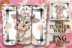 SWEET MOMENTS 20oz TUMBLER WRAP, Cute Cow Product Image 1