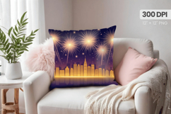 Happy New Year PNG Pillow, Festive New Year's Eve 2026 PNG Product Image 1