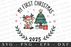 My First Christmas 2025 Svg | Christmas svg | Svg cut file Product Image 1