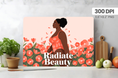 Afro Girl/Woman Melanin braided hair Cutting Board PNG Desig Product Image 1