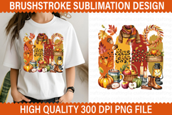 Autumn Brushstroke Sublimation Design - Brushstroke PNG Product Image 1
