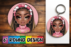 Radiant Sublimation Coasters, Afro Girl Product Image 1