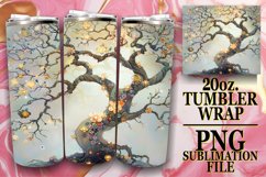 Chic Dynamic Whimsical Floral Tumbler Wrap Product Image 1