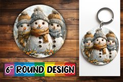Gingerbread Man Holiday Design Keychain Round Product Image 1