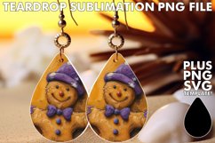 Enchanted TEARDROP Earrings Art PNG, Gingerbread Man Product Image 1
