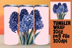20oz Tumbler Wrap Watercolor Flower Sublimation Design Product Image 1