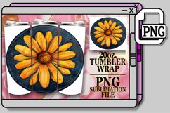 Floral Denim Tumbler Wrap Spring 20oz Product Image 1