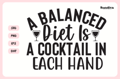 Funny Alcohol Coaster Quote SVG | Cocktail In Each Hand Product Image 3