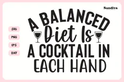 Funny Alcohol Coaster Quote SVG | Cocktail In Each Hand Product Image 3