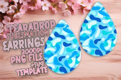 Neon Vibrance Teardrop Earring Sublimation Design Product Image 1