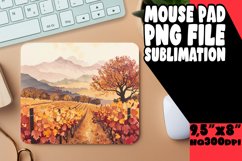 Watercolor Mouse Pad Autumn Fall Sublimation Product Image 1