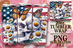 WHIMSICAL MOMENTS 20oz TUMBLER WRAP, Skull USA Product Image 1