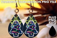 Cheerful Teardrop EARRINGS Ideas, Neon Xmas Product Image 1