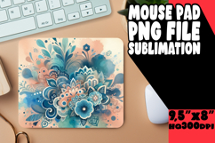 SWEET DESK PAD PLAYFUL PNG, Watercolor Patter Product Image 1