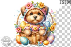 Easter Dog Sublimation - Easter Clipart PNG Design Product Image 1