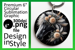 Dynamic Round Design for Sublimation , Horse Product Image 1