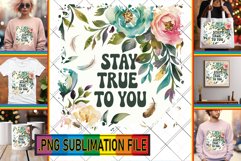 Cozy TSHIRT Art Ideas PNG, Flower Quote Product Image 1