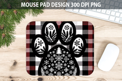Christmas Dog Paws Mouse Pad Sublimation - Animal PNG Design Product Image 1