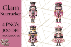 Pink and Black Glam Nutcracker Clipart PNG Product Image 1