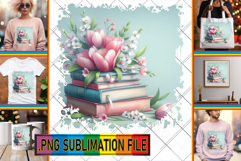 Elegant PNG Designs for TSHIRTS, Book and flower Product Image 1