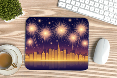 Happy New Year PNG Mouse Pad,Festive New Year's Eve 2026 PNG Product Image 1