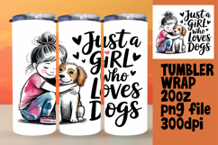CUSTOM 20oz Tumbler Artwork for DIY Projects , Just A Girl Product Image 1