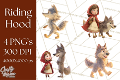 Crimson Cloak Fairy Tale Storybook PNG Clipart Product Image 1