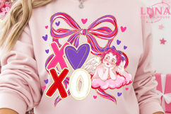 Cupid XOXO Valentine Png, Preppy Valentines Day Png Product Image 4
