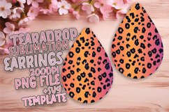 Trendy Leopard Glitter Teardrop Earring Patterns Product Image 1